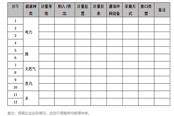 能耗在線監(jiān)測(cè)系統(tǒng)能源采集記錄表及電計(jì)量！