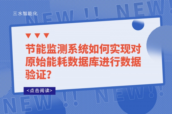 節(jié)能監(jiān)測(cè)系統(tǒng)如何實(shí)現(xiàn)對(duì)原始能耗數(shù)據(jù)庫進(jìn)行數(shù)據(jù)驗(yàn)證？